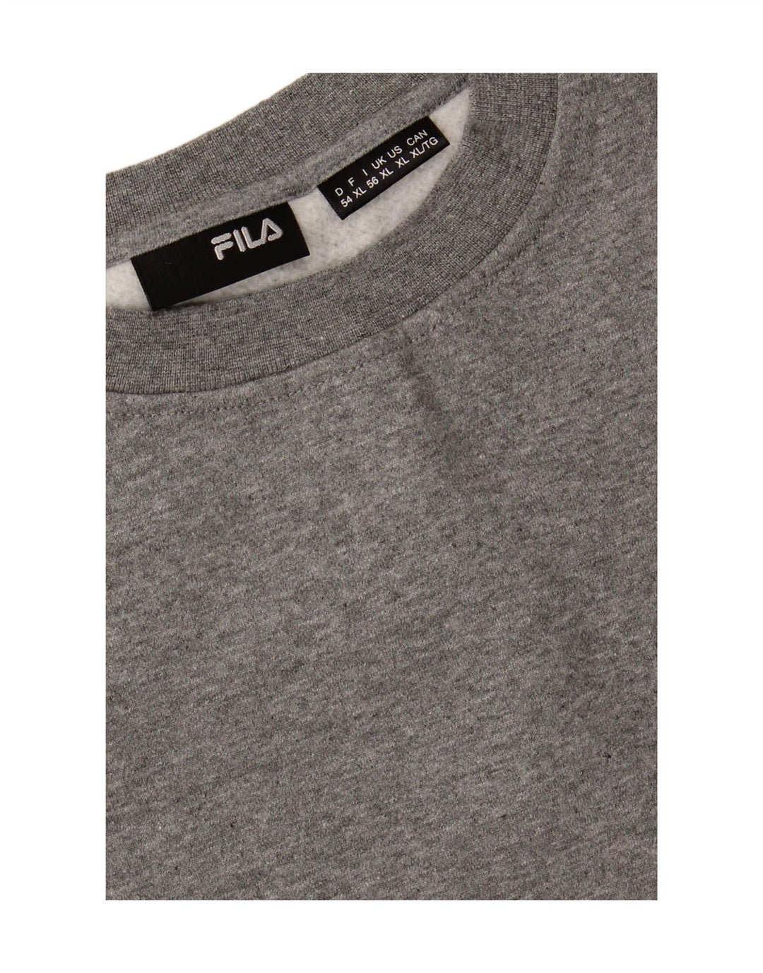 FILA Mens Sweatshirt Jumper XL Grey Cotton Vintage Fila and Second-Hand Fila from Messina Hembry 