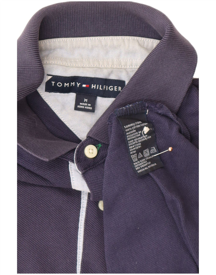Męska koszulka polo TOMMY HILFIGER, średnia, granatowa, bawełniana