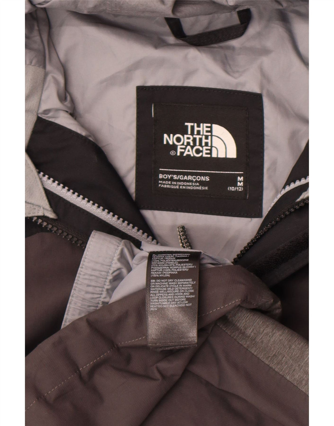 Chłopięca kurtka przeciwdeszczowa z kapturem The North Face 10-11 lat, średnioszara, poliestrowa