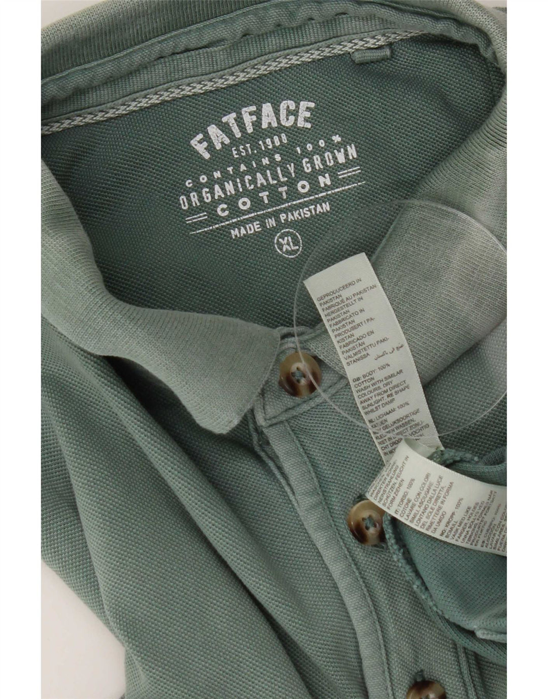 Męska koszulka polo Fat Face XL, zielona bawełna