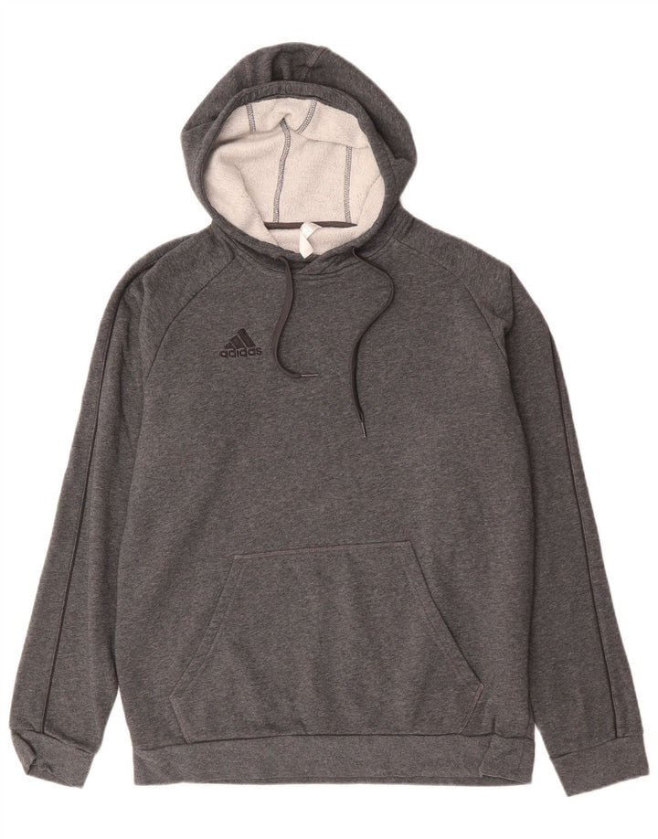 Adidas Męski sweter z kapturem, duży, szary, bawełniany