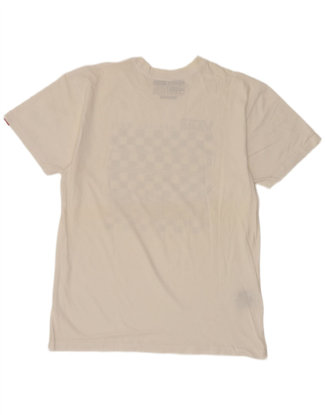 Męski T-shirt Vans o klasycznym kroju z grafiką, średniej wielkości, biały, bawełniany
