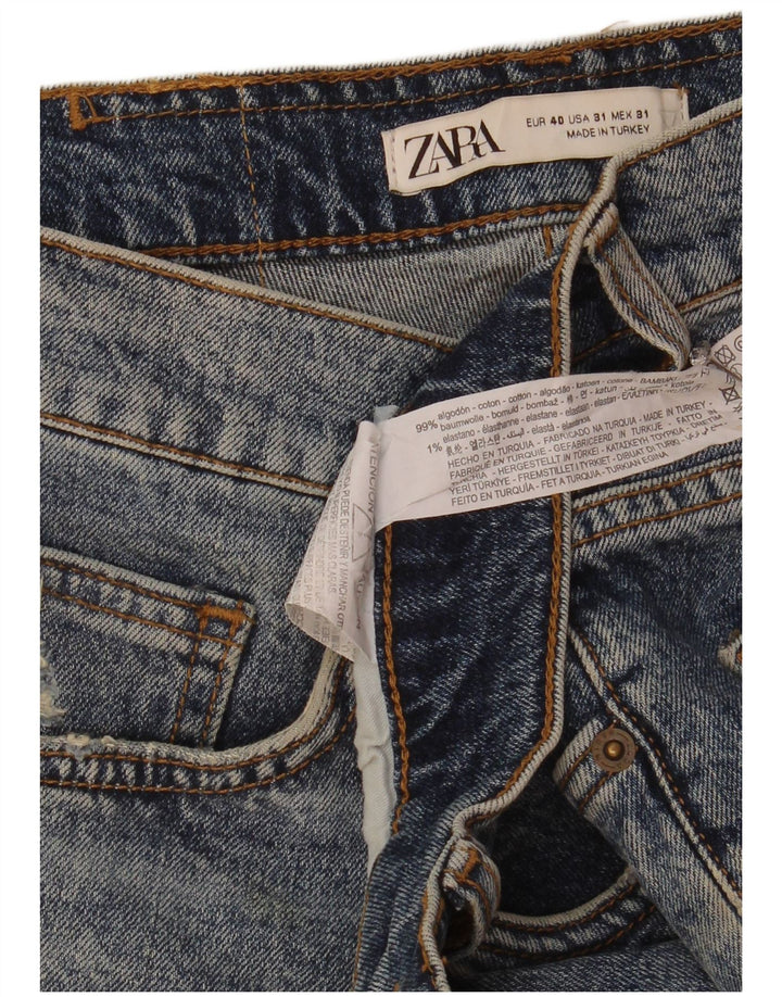 Męskie spodenki jeansowe Zara w trudnej sytuacji EU 40 Medium W31, niebieska bawełna