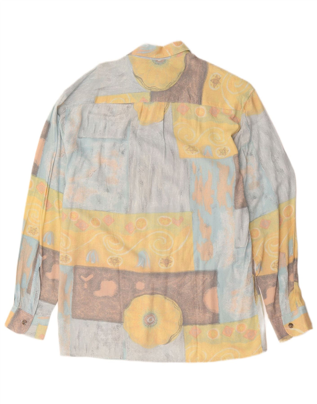 Koszula męska w stylu vintage, średnia wielobarwna patchworkowa