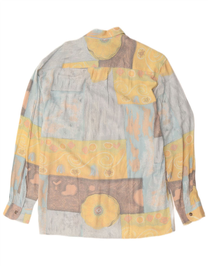 Koszula męska w stylu vintage, średnia wielobarwna patchworkowa