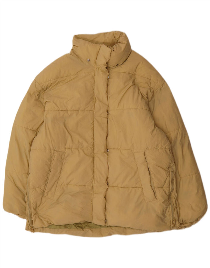 Damska kurtka oversize ZARA z wypełnieniem UK 14, średni beż, poliester