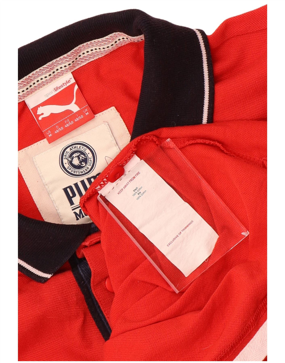 Męska koszulka polo do rugby PUMA, średnio czerwona, bawełniana