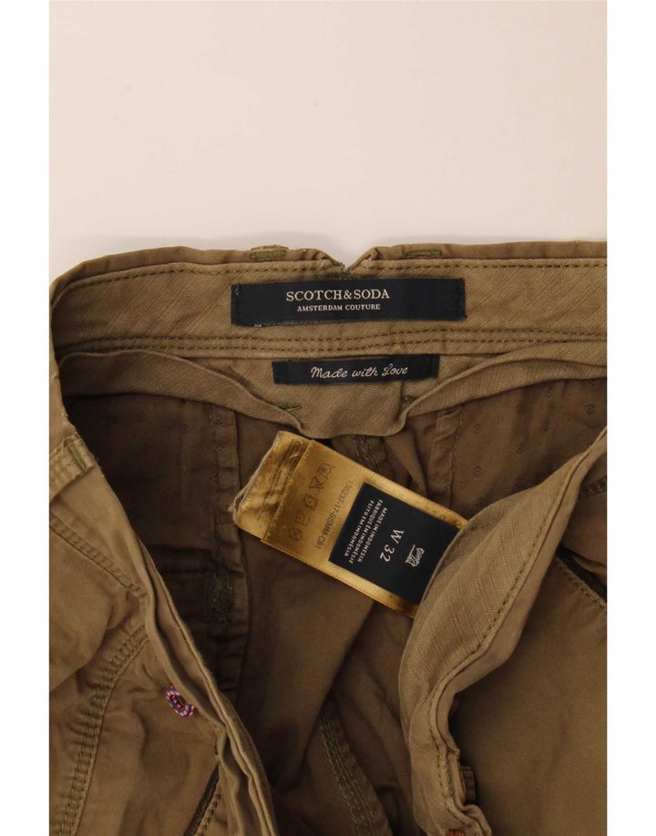 Męskie spodenki cargo Scotch & Soda W32, średnia bawełna khaki