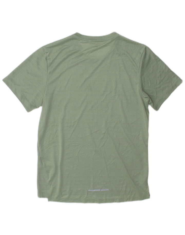 Męski T-shirt Nike Dri Fit, mały, zielony, nakrapiany poliester