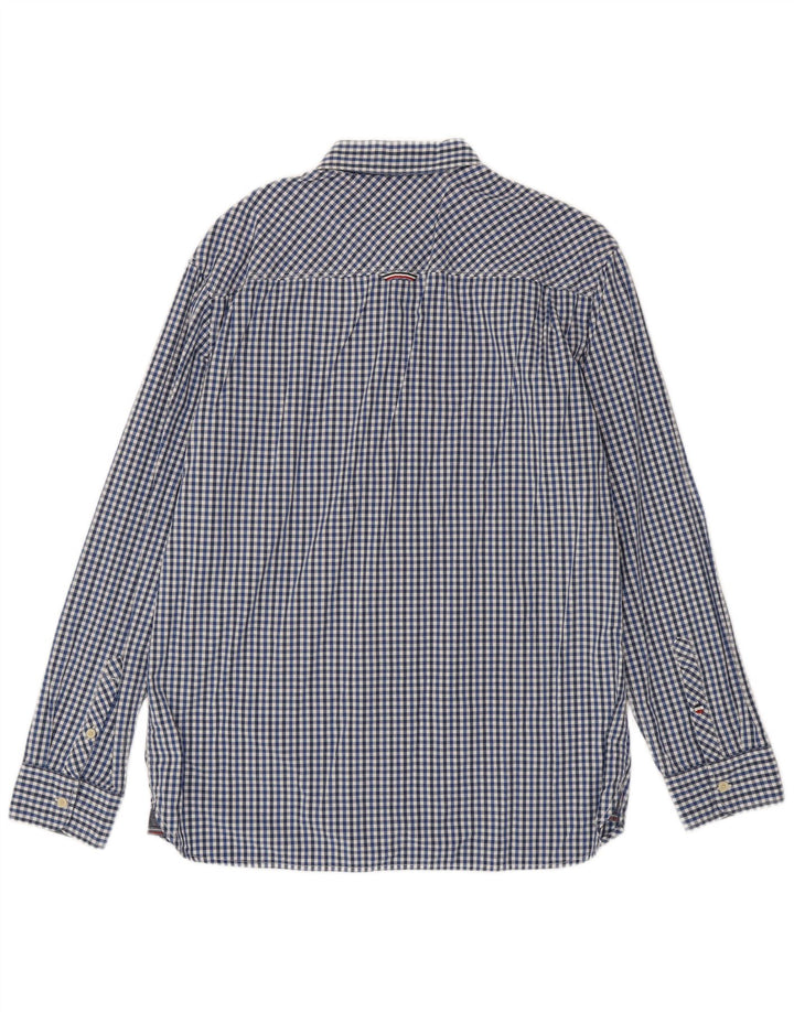 Męska koszula o regularnym kroju Tommy Hilfiger XL, niebieska bawełniana kratka