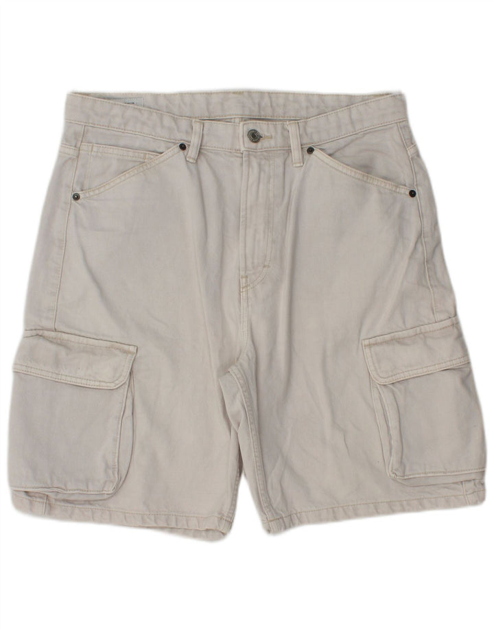 Męskie spodenki cargo Zara EU 44 Large W34 Biała bawełna
