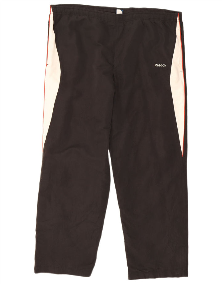 Męskie spodnie dresowe Reebok XL, czarny, poliester z blokami kolorów