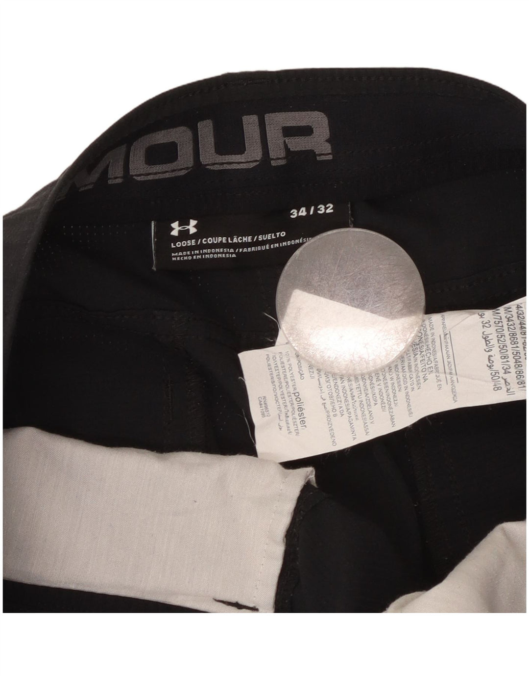 Męskie spodnie o luźnym kroju Under Armour W34 L32 Czarny poliester