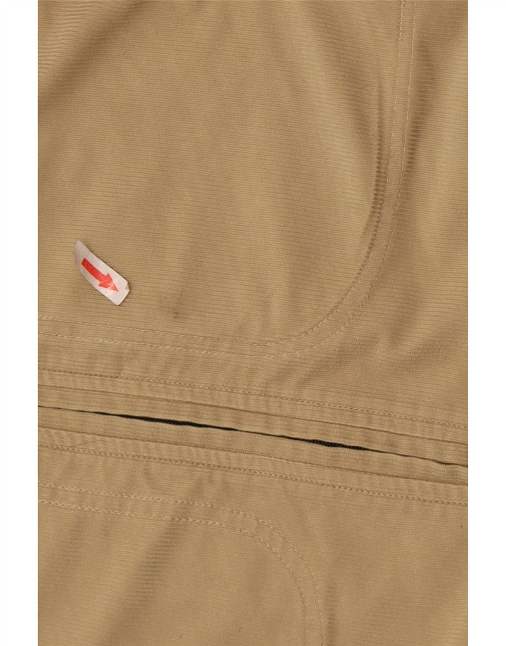 Męska kurtka sztruksowa Brugi UK 40, duży beżowy poliester z blokami kolorów