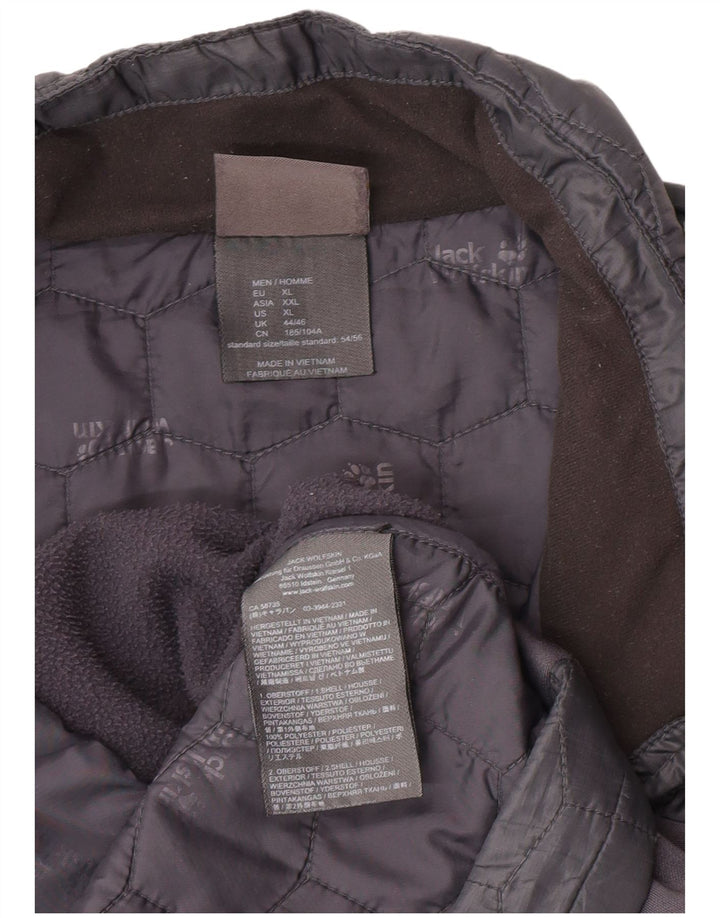 Męska pikowana kurtka Jack Wolfskin z podszewką UK 44/46 XL, szary, blok kolorów