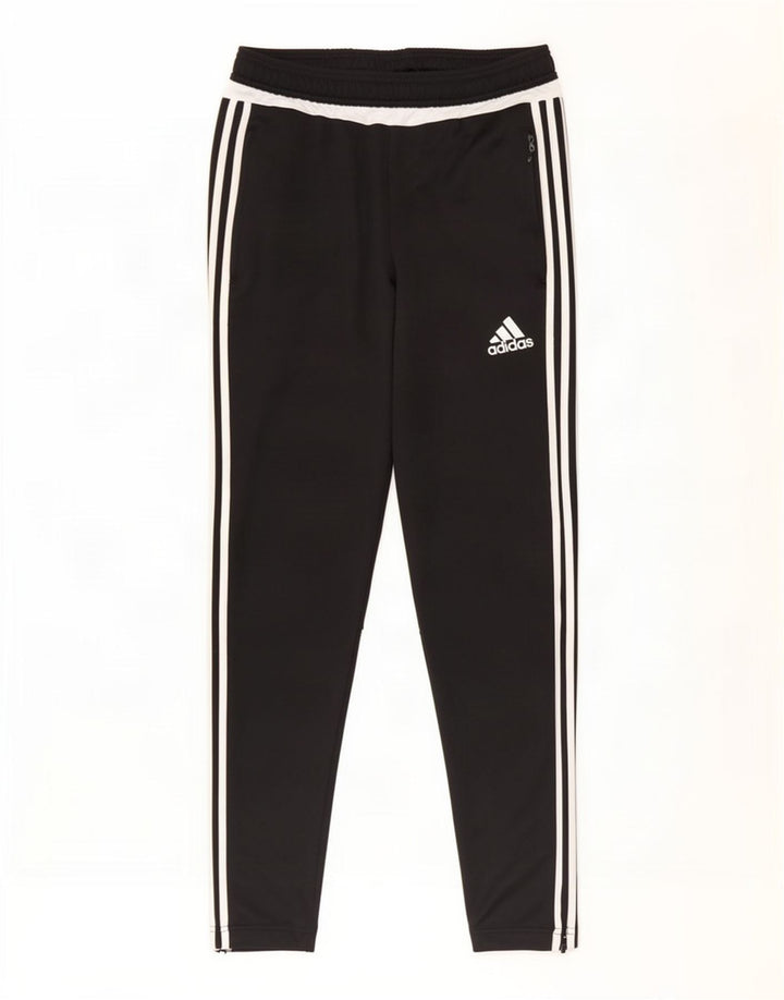 Męskie spodnie dresowe Adidas Climacool, małe, czarne, z blokami kolorów, z poliestru