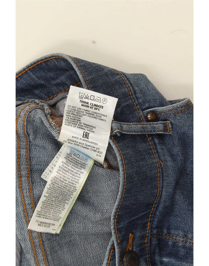 Marks & Spencer Męskie proste dżinsy o regularnym kroju W40 L33 Niebieska bawełna