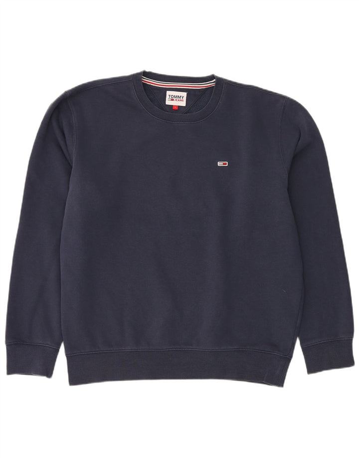 Męski sweter TOMMY HILFIGER, duży, granatowy, bawełniany