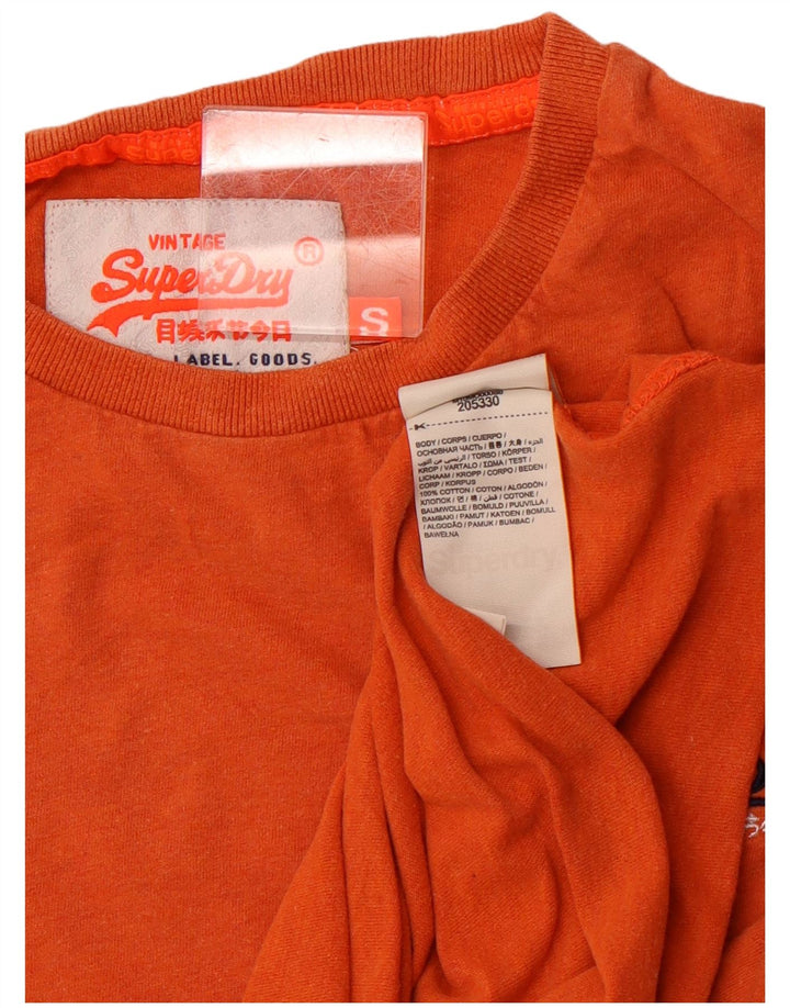 Męski T-shirt Superdry z grafiką, mały, pomarańczowy, bawełniany