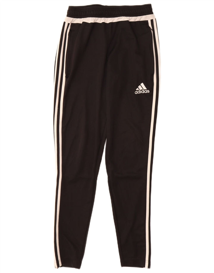 Męskie spodnie dresowe Adidas Climacool, małe, czarne, z blokami kolorów, z poliestru