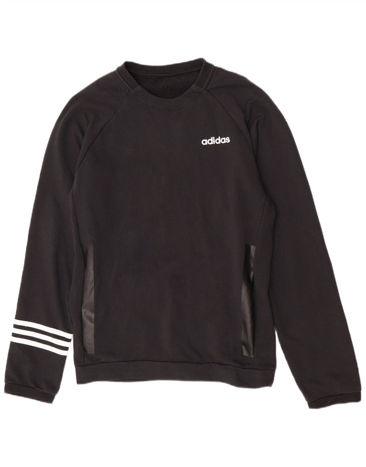 Bluza męska Adidas o regularnym kroju, średnia czarna bawełniana