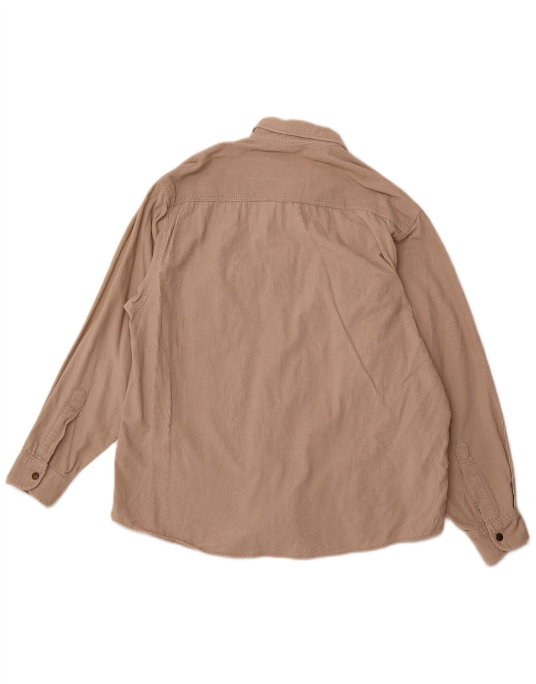 COTTON CLUB Męska sztruksowa koszula, duża, beżowa, bawełniana