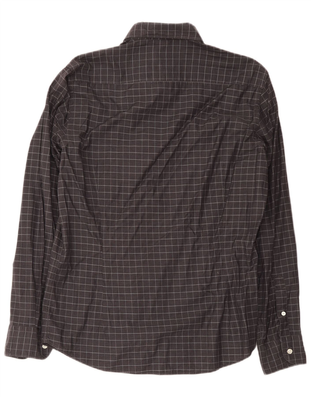 Koszula męska Massimo Dutti, duża, bawełniana, szara krata