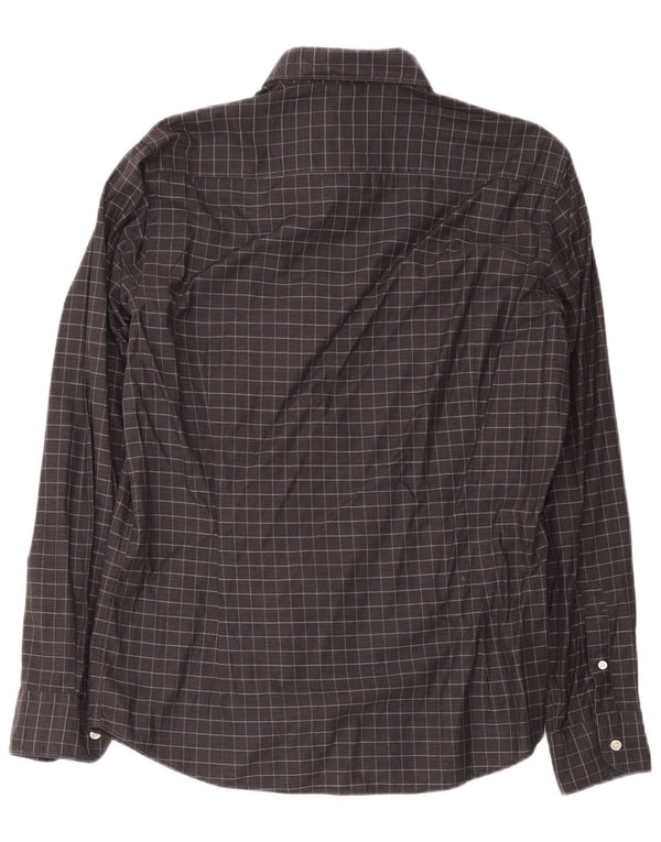 Koszula męska Massimo Dutti, duża, bawełniana, szara krata
