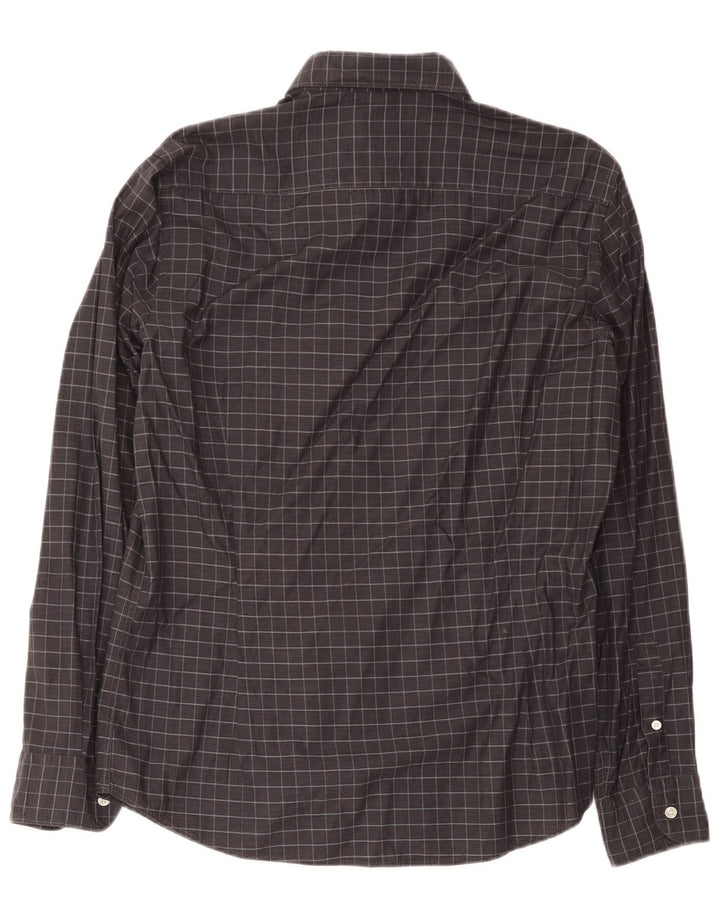 Koszula męska Massimo Dutti, duża, bawełniana, szara krata