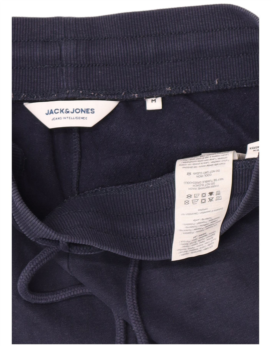 Męskie spodnie dresowe Jack & Jones z grafiką, średnie granatowe