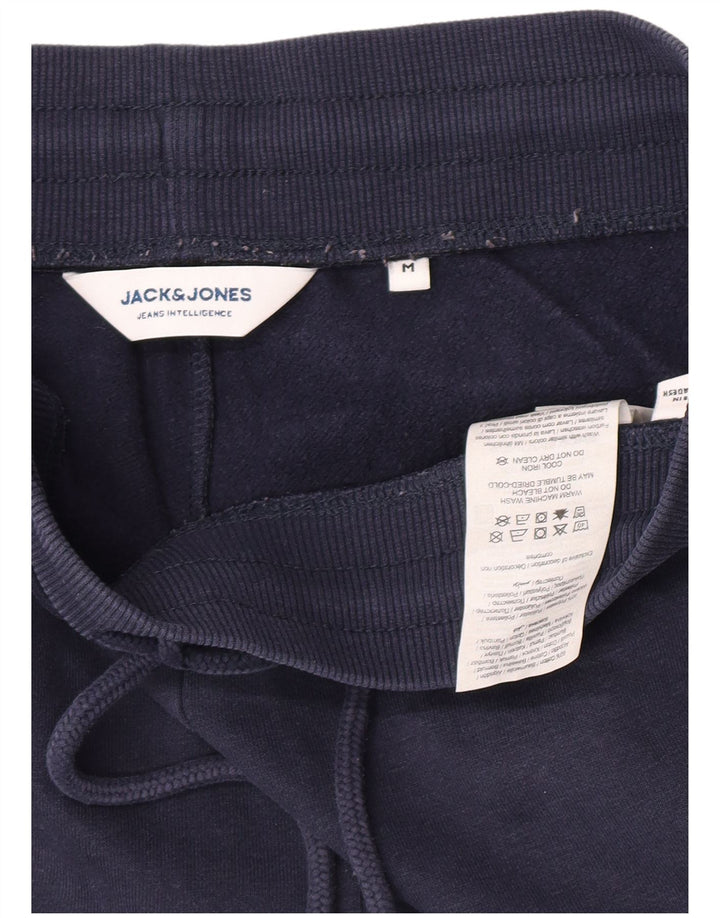 Męskie spodnie dresowe Jack & Jones z grafiką, średnie granatowe