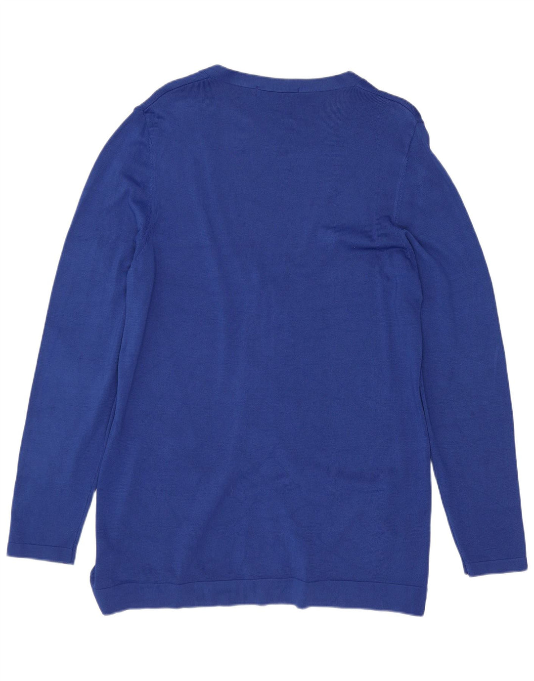 Marks & Spencer Damski sweter rozpinany UK 14, duży, niebieski, lniany