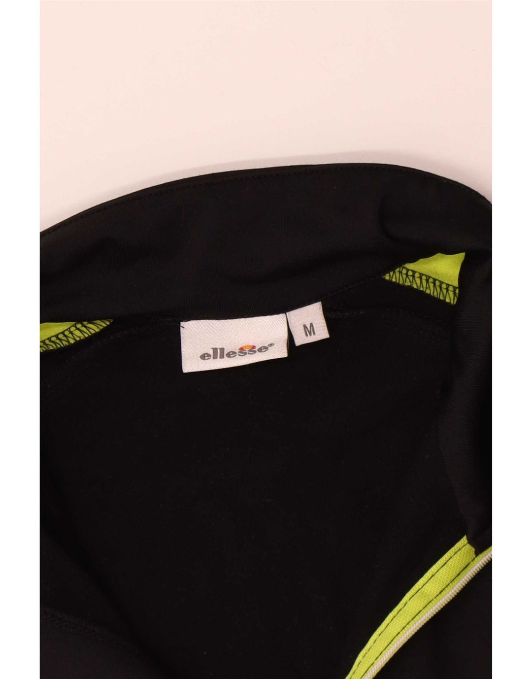 Ellesse Męski dres z zamkiem błyskawicznym Top średni czarny Kolorblok