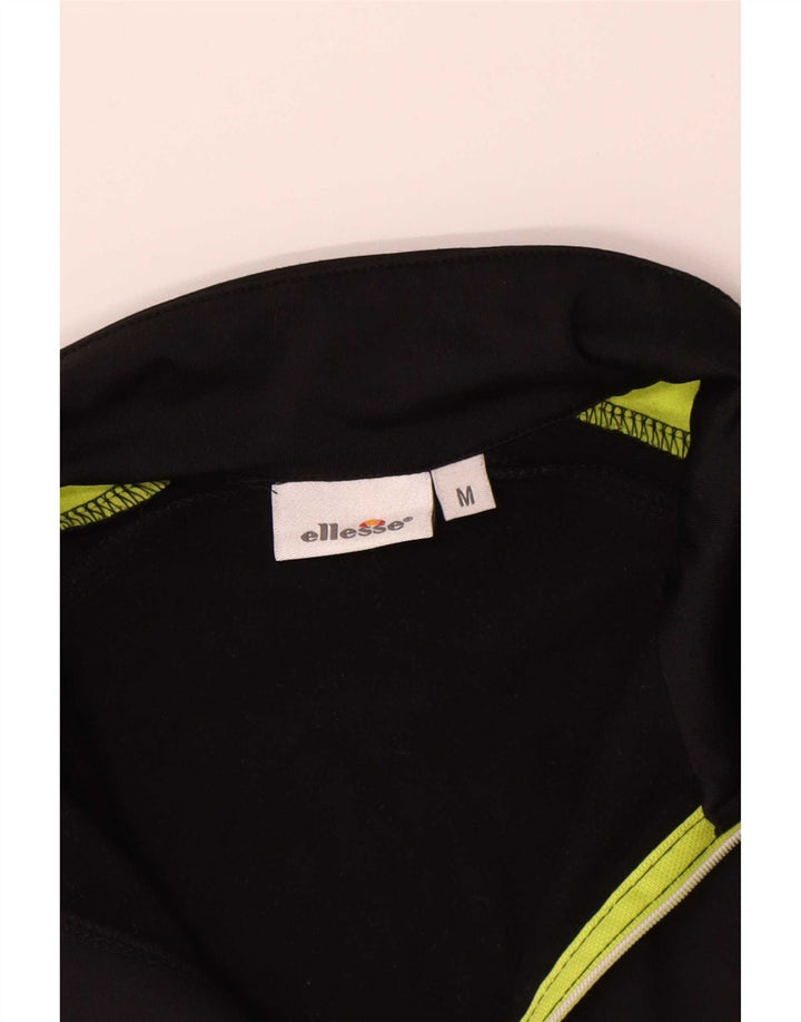Ellesse Męski dres z zamkiem błyskawicznym Top średni czarny Kolorblok