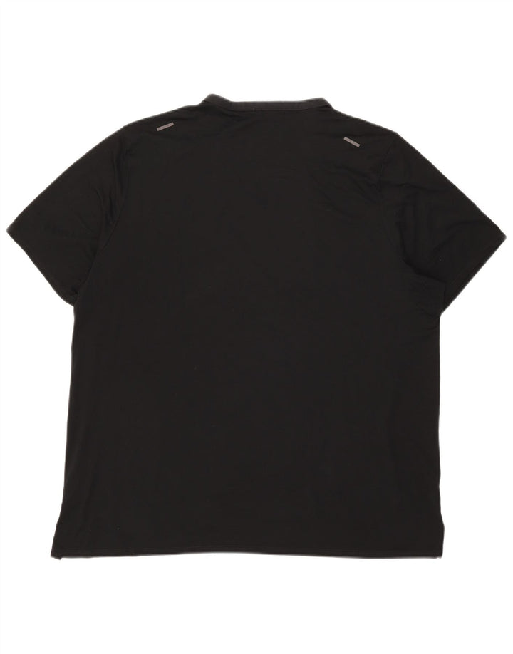 Męski T-shirt NIKE Dri Fit, XL, czarny, poliester