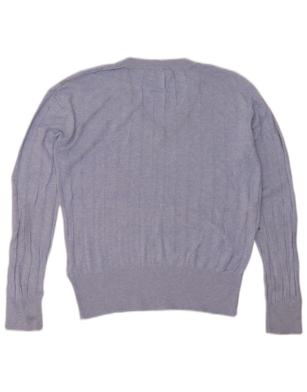 Marks & Spencer Damski sweter z dekoltem w kształcie litery V, UK 10, mały niebieski