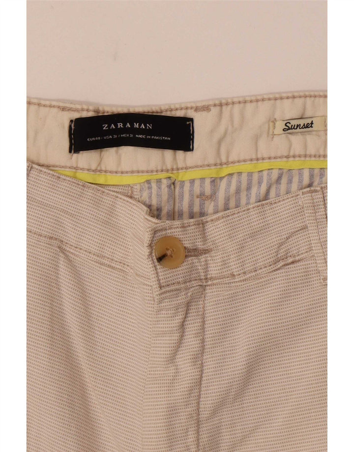 Męskie spodenki chino Zara Sunset EU 40 Medium W31 Off White Check