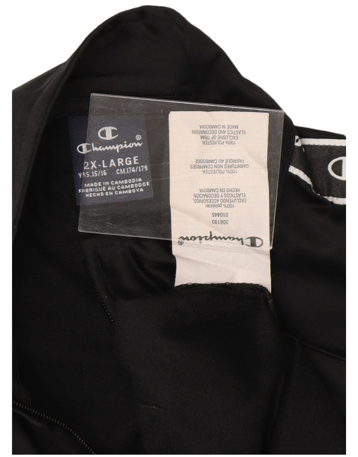 Chłopięca bluza dresowa CHAMPION z grafiką, 15-16 lat, 2XL, czarny poliester