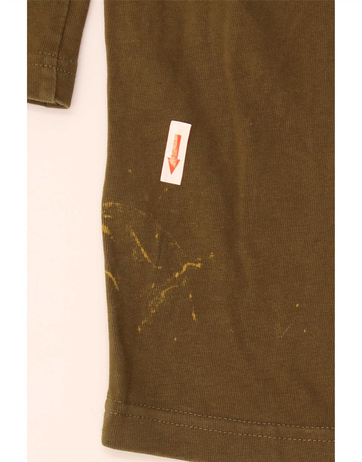 Męska koszulka Puma z długim rękawem, średnia, bawełniana khaki