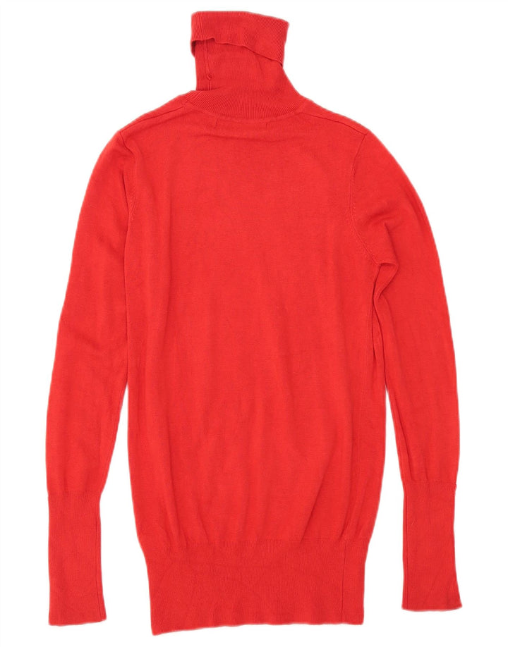 Damski sweter z golfem Zara UK 10 Small Red Rayon