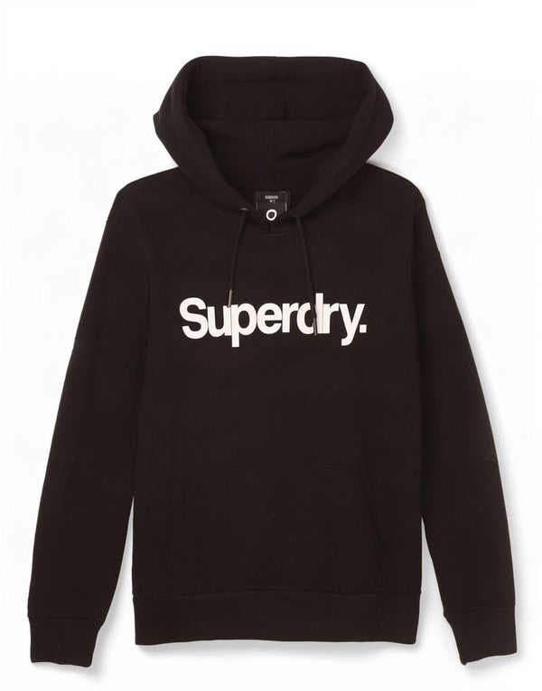 Męski sweter z kapturem Superdry z grafiką 2XL, czarny, bawełniany