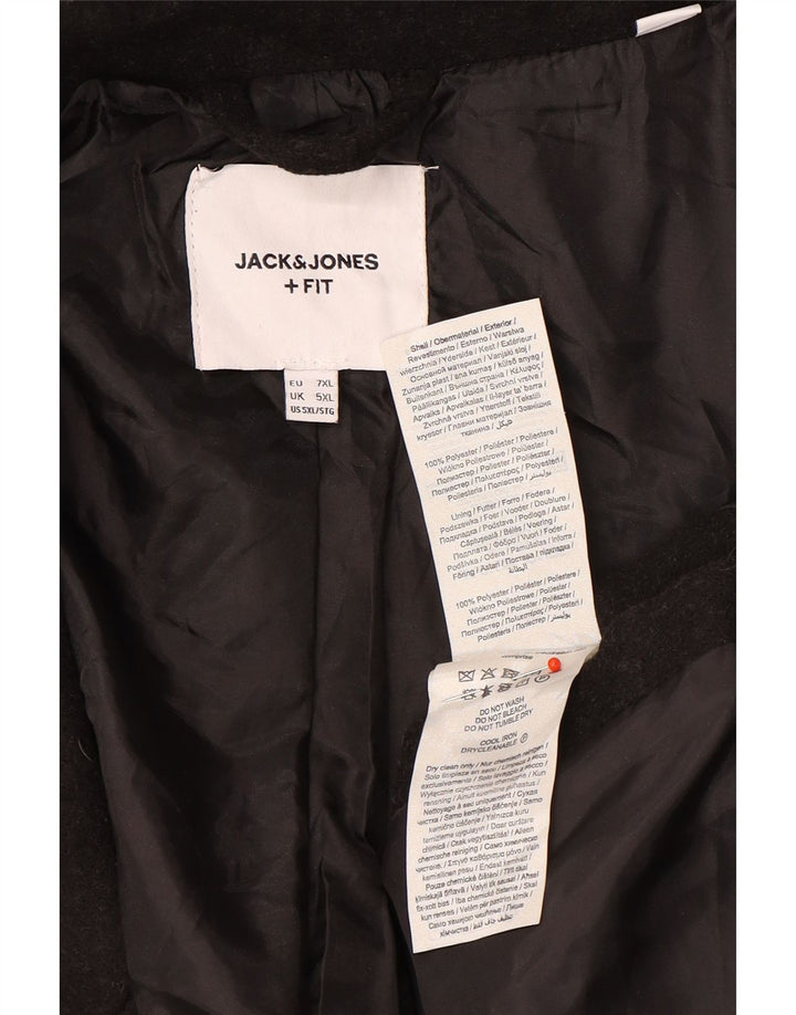 Płaszcz męski Jack & Jones UK 50 5XL, czarny poliester