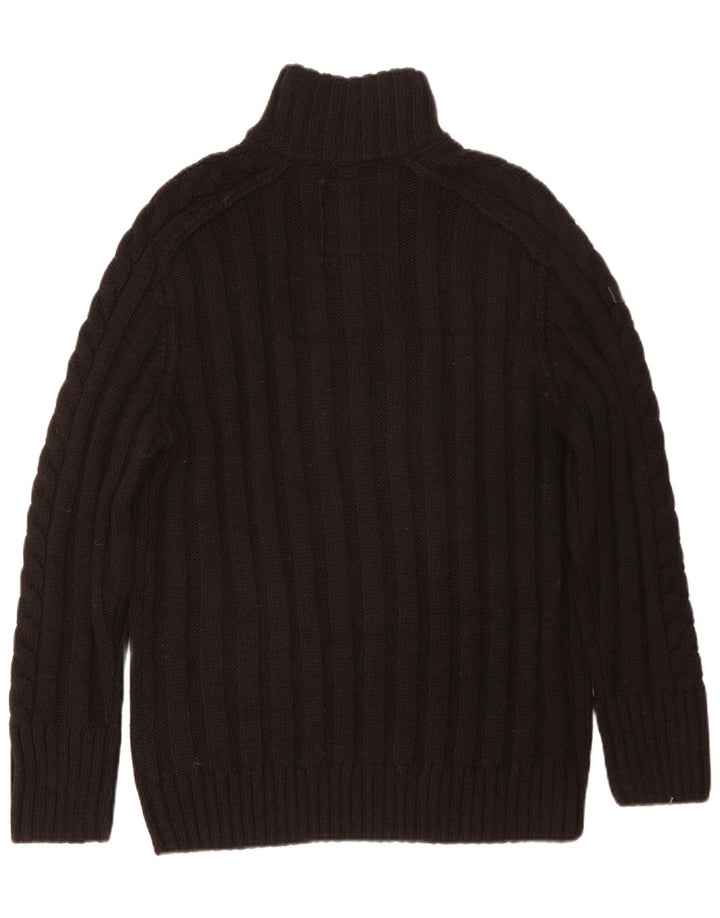 Męski sweter zapinany na guziki Superdry 2XL, brązowy akryl