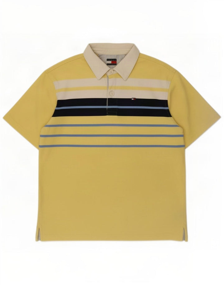 Męska koszulka polo do rugby Tommy Hilfiger w średnie żółte paski