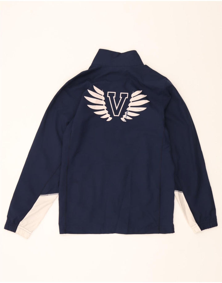 NIKE Mens Graphic Tracksuit Top Jacket XS Navy Blue Colourblock Polyester Vintage Nike and Second-Hand Nike from Messina Hembry 