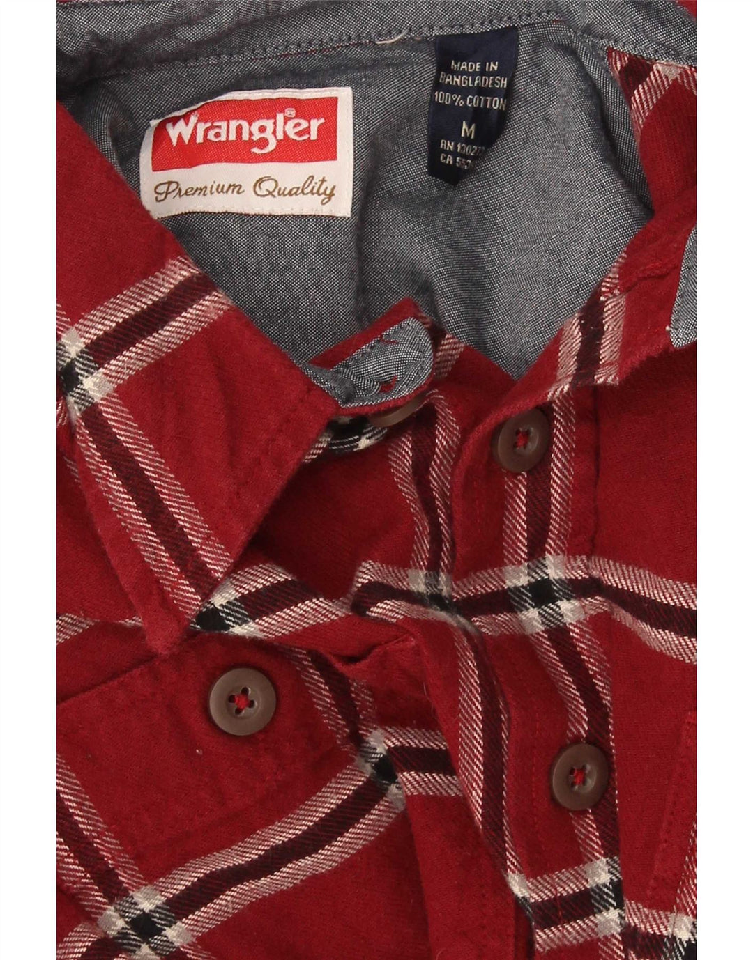 Męska koszula flanelowa Wrangler, bawełniana w czerwoną kratę