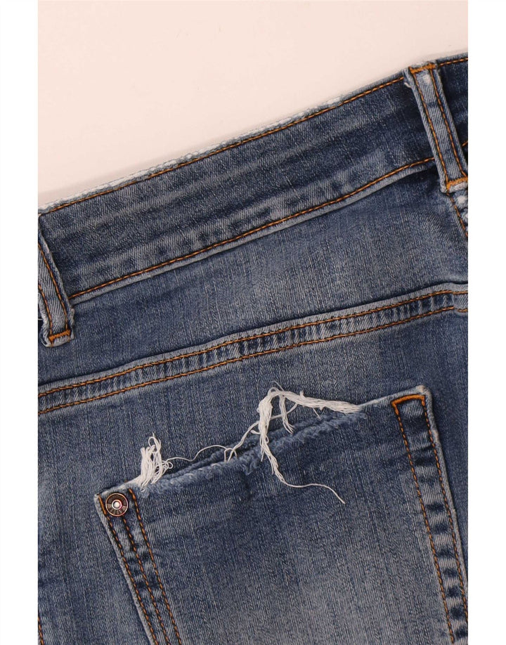 Damskie jeansy rurkowe Zara w trudnej sytuacji W28 L27 niebieskie
