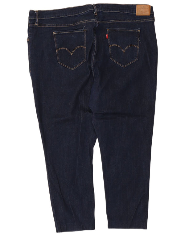 Damskie jeansy Levi's 721 z wysokim stanem i niskim stanem US 24 4XL W42 L24 granatowe