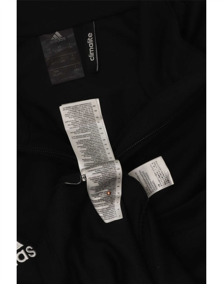Adidas Męski dres Climalite z zamkiem błyskawicznym na szyi Top 2XL Czarny poliester