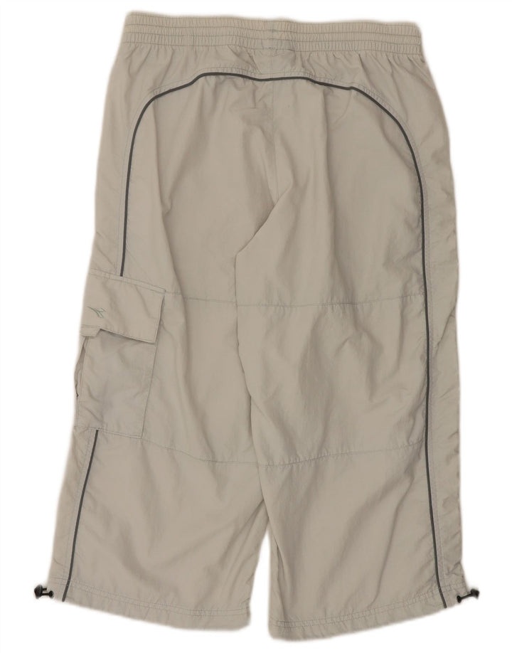 Męskie bermudy sportowe Diadora, duże, złamanej bieli, poliamid